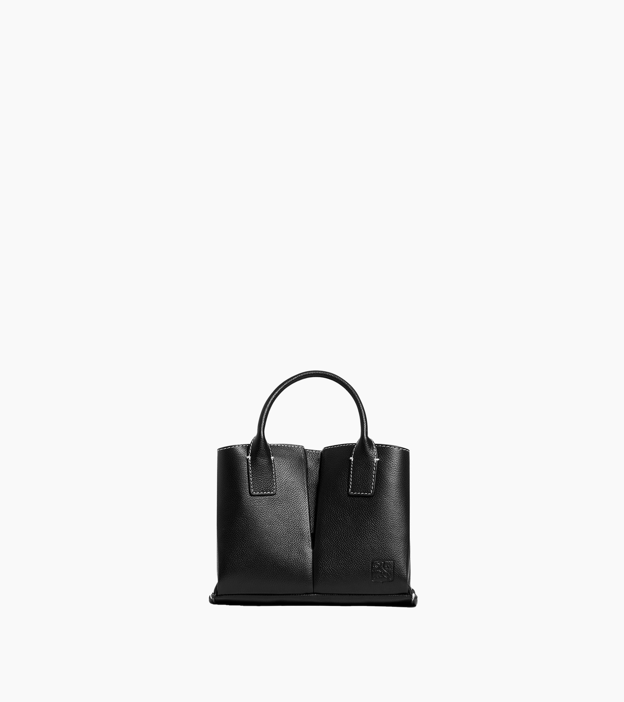 Petit sac cabas Elena en cuir grainé