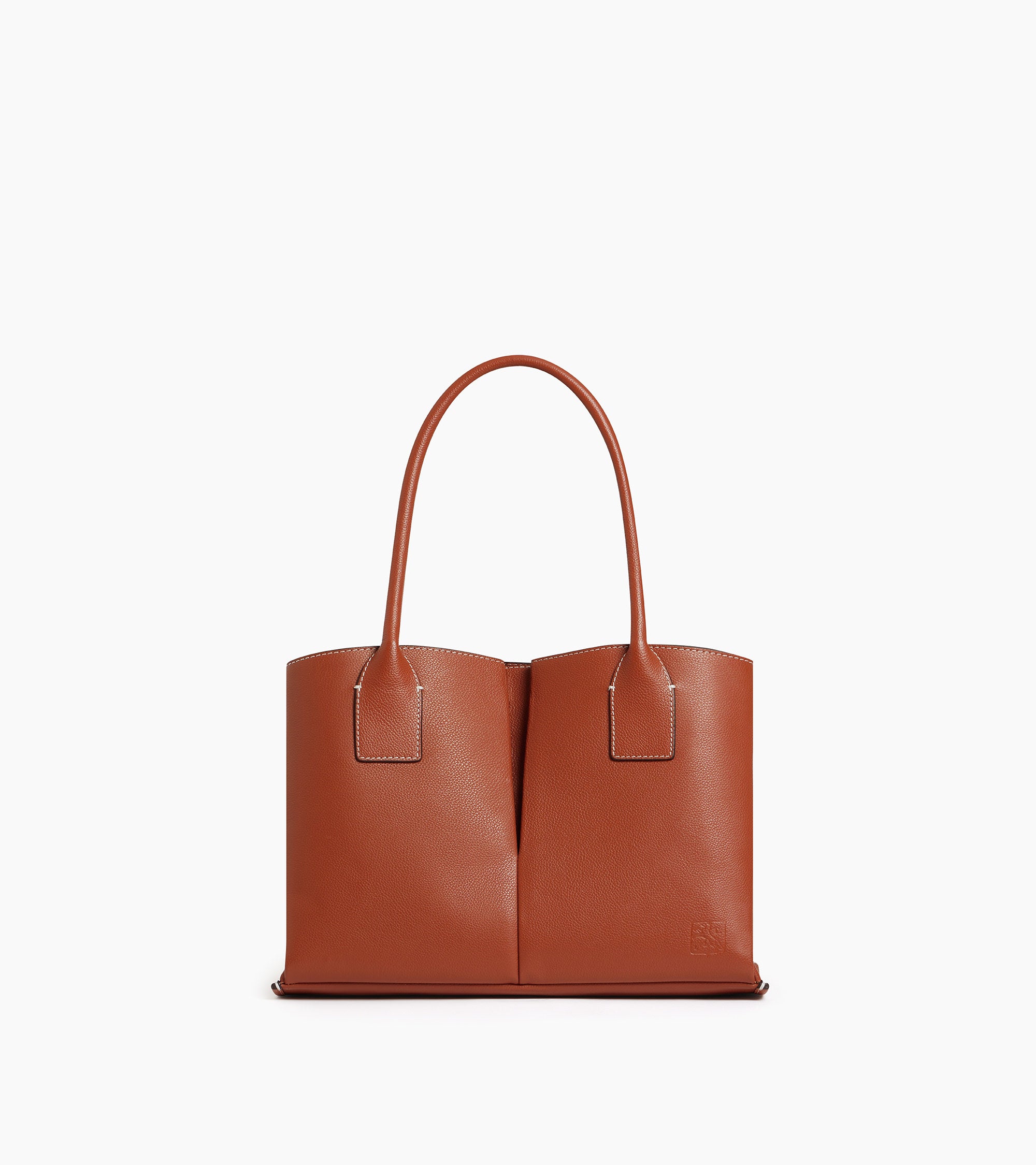 Grand sac cabas Elena en cuir grainé