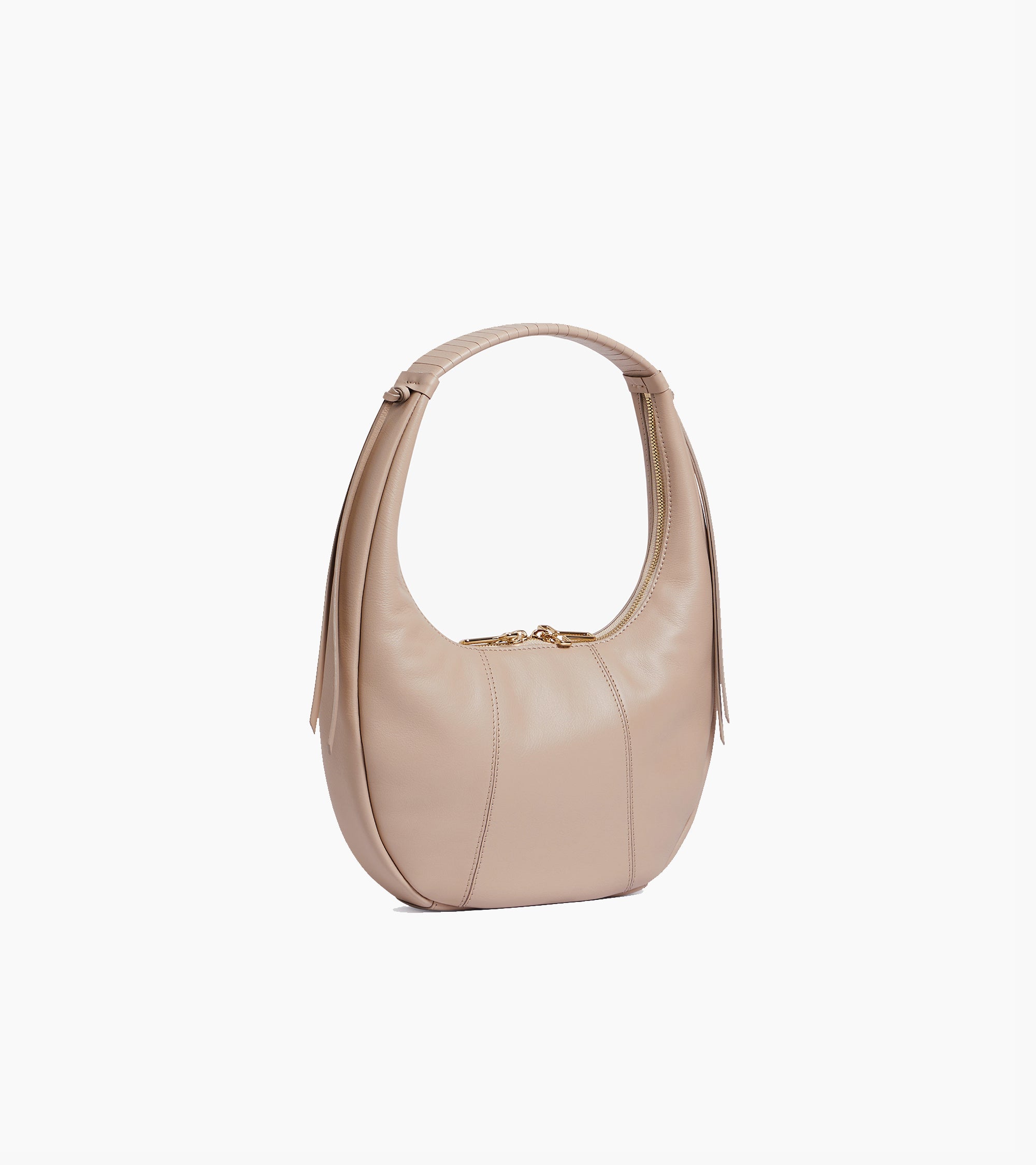 Sac hobo petit modèle Juliette en cuir lisse lacé