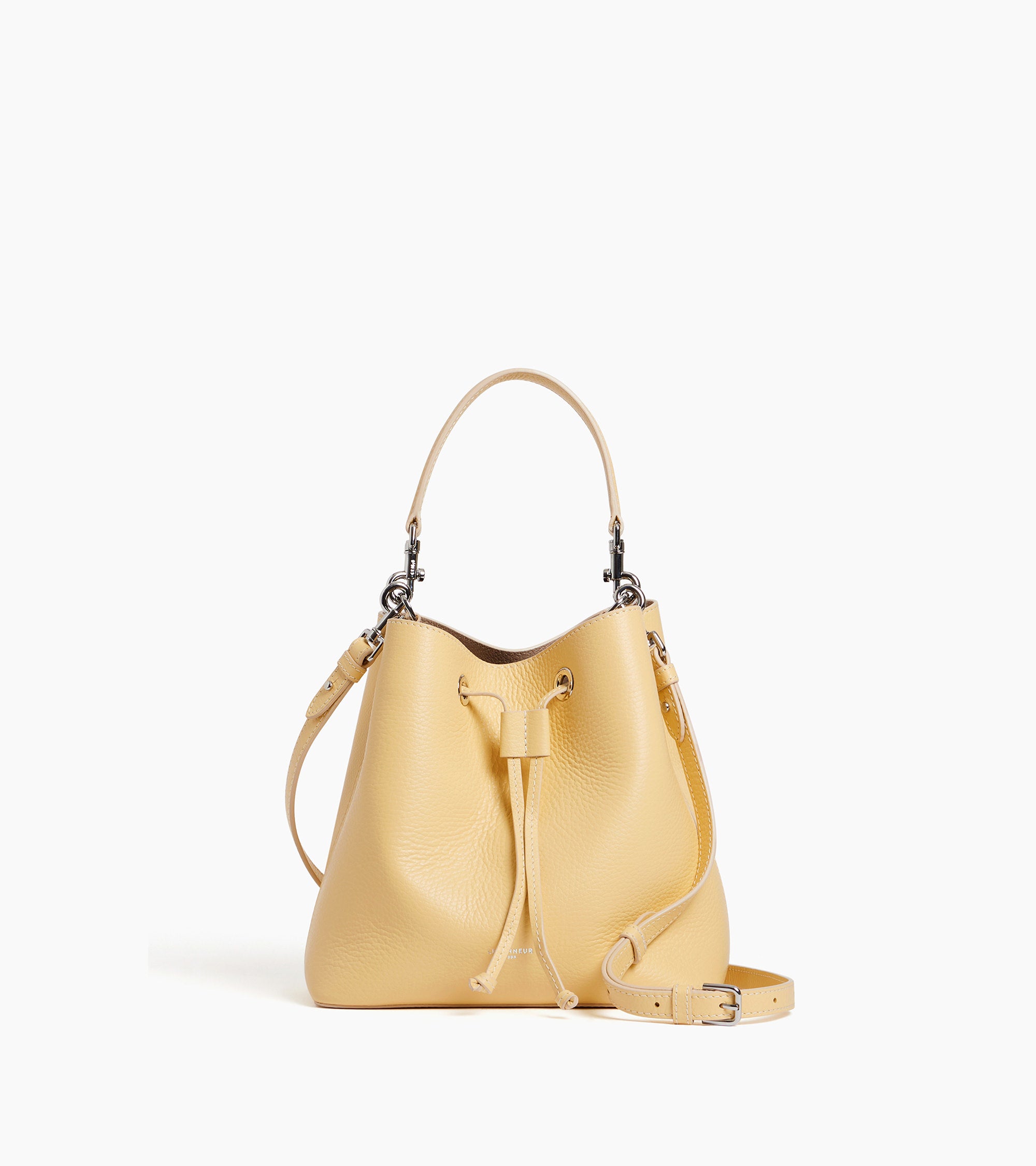 Sac seau Louise en cuir grainé