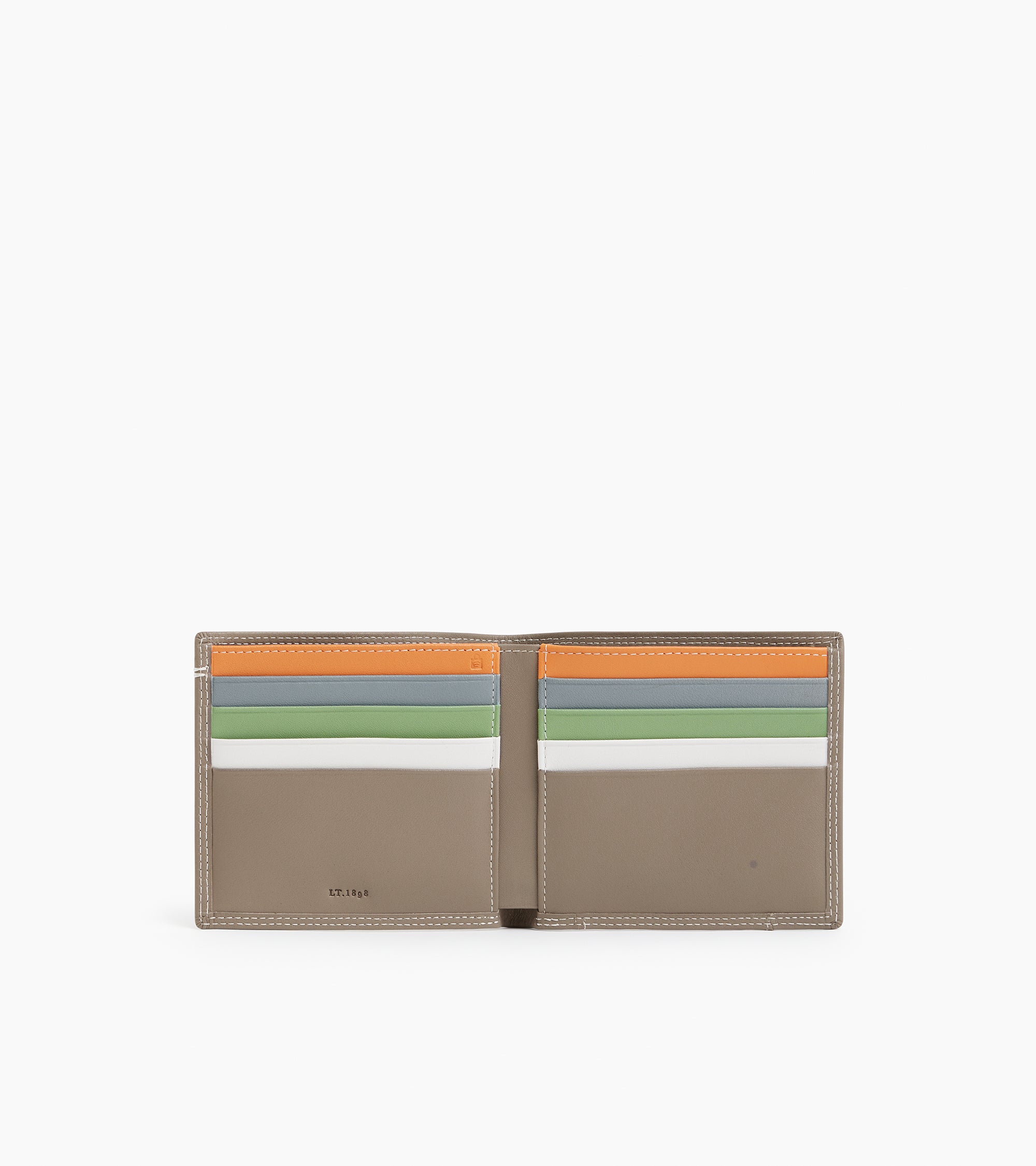 Porte cartes horizontal moyen modele avec poche billets Martin en cuir lisse