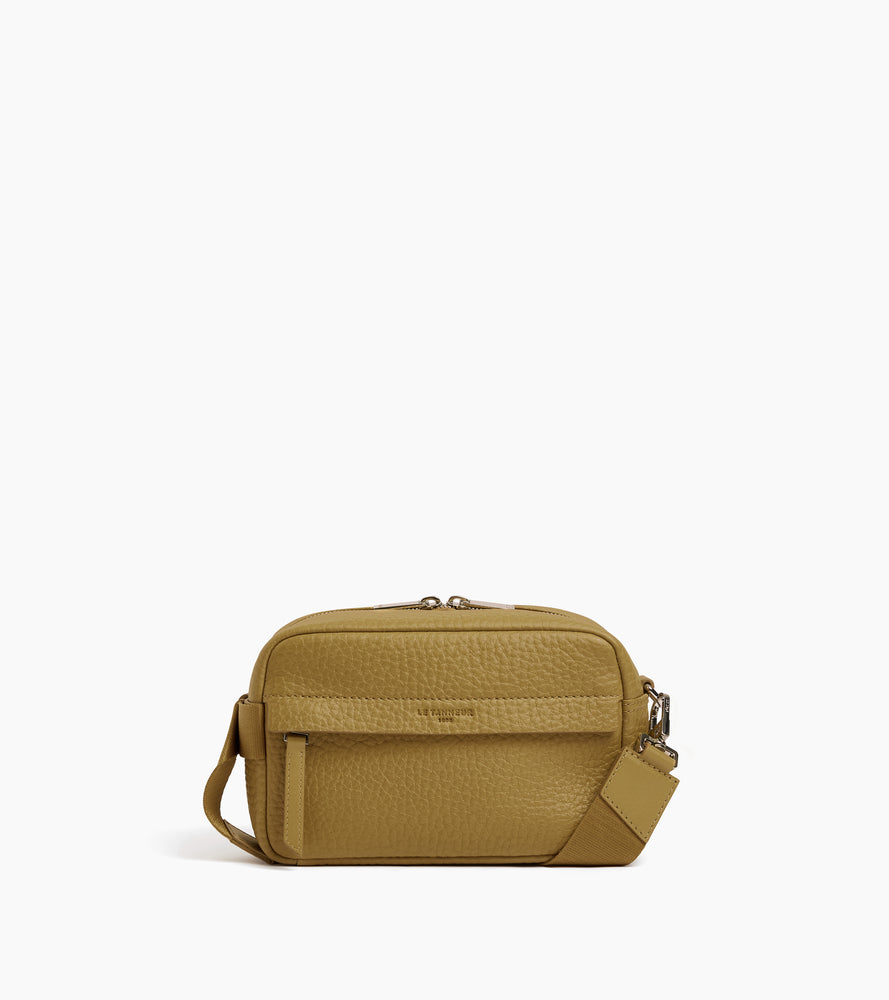 Petit sac bandoulière Noah en cuir grain buffle et cuir lisse