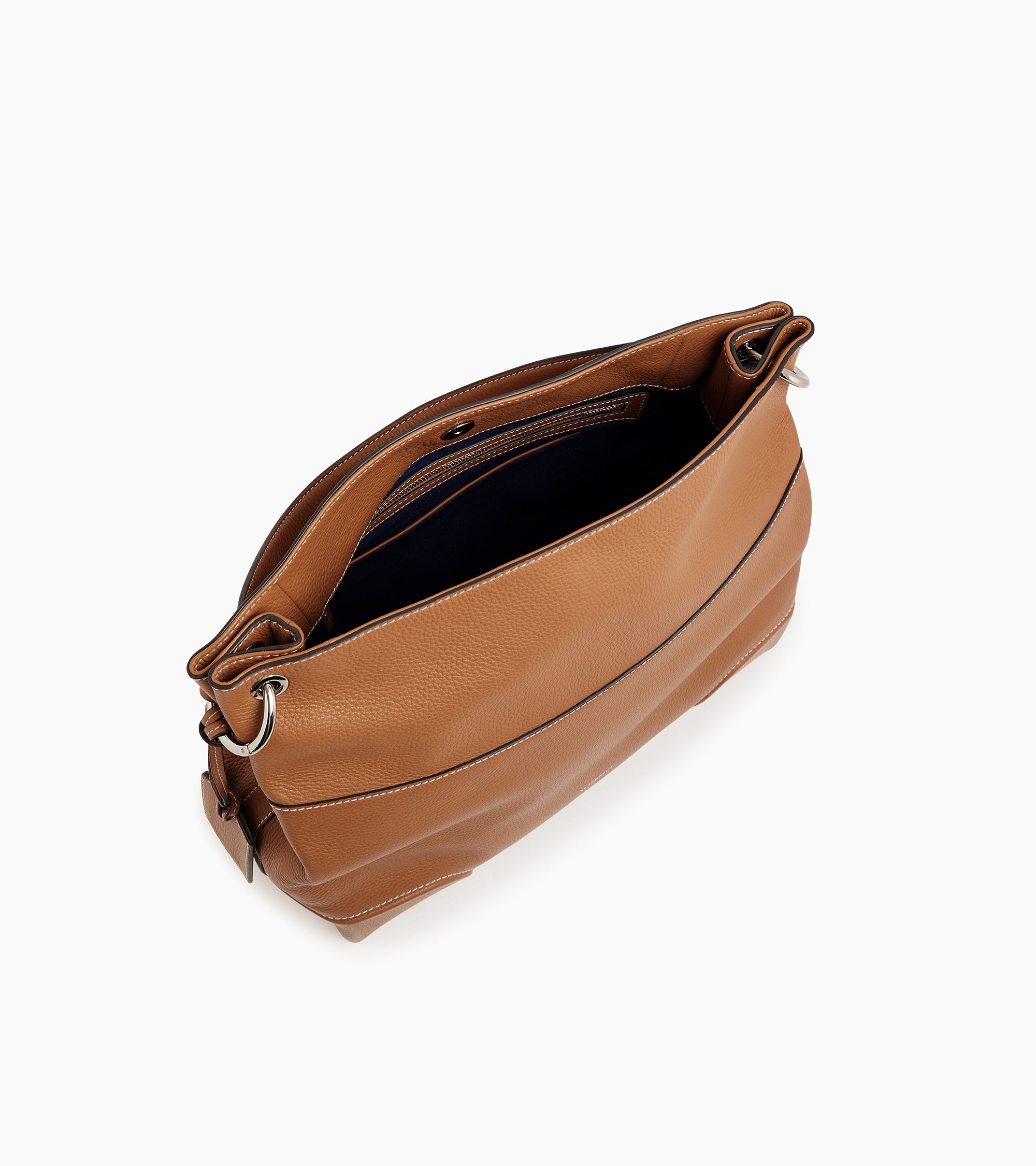 Grand sac hobo Romy en cuir grainé